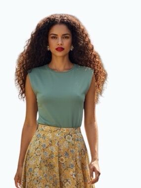 Babaton Contour Shoulder Pad Bodysuit Sage Green Size L